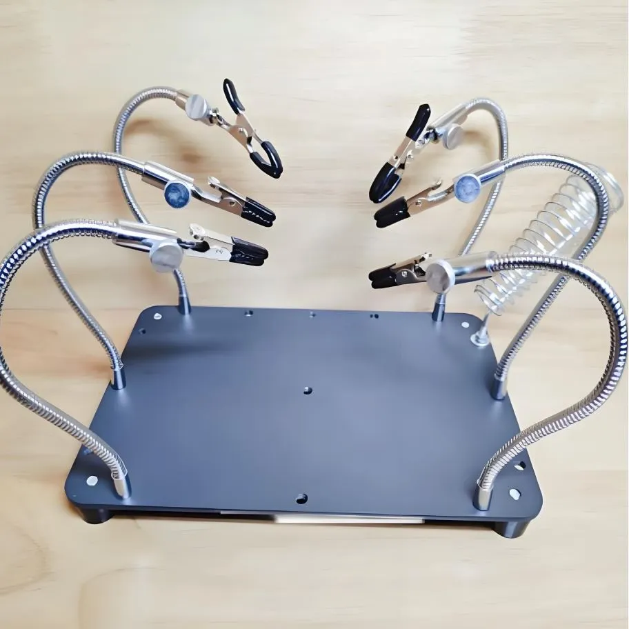 Magnifying Glass With Alligator Clips On Stand